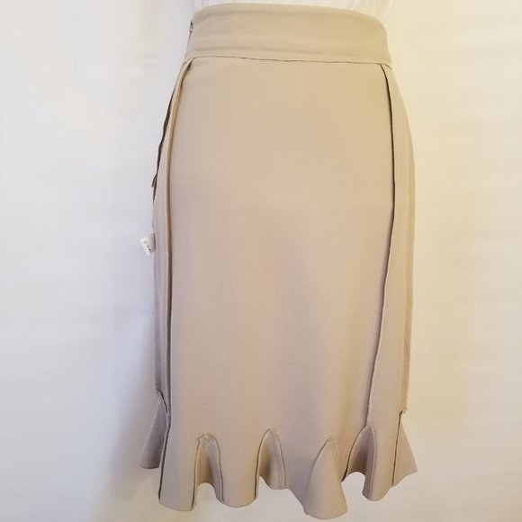 ✅#908STONE NWT mac & jac mermaid beige stretch skirt, sz. 4. - Picture 14 of 16